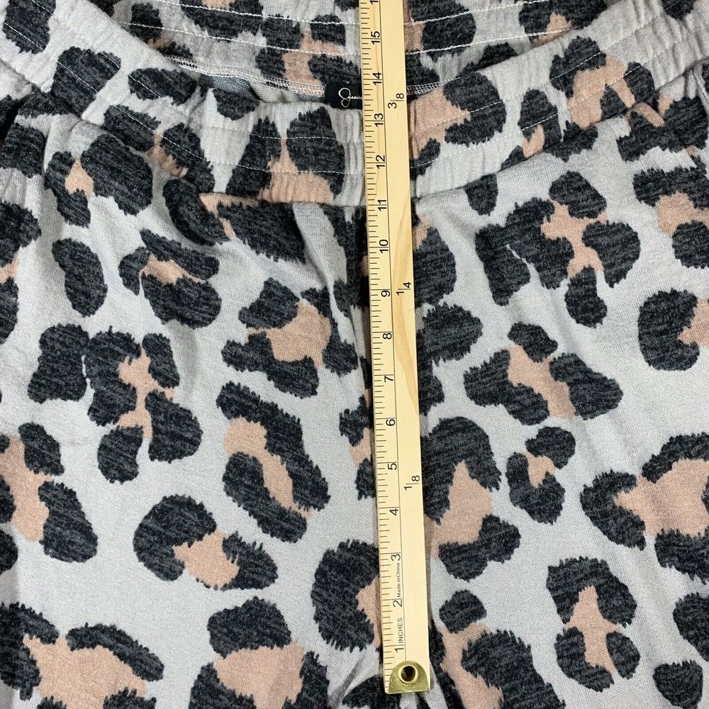 Jessica Simpson Cozy Animal Print Stretch Waist Pocket Jogger Pants Plus Size 2X - Picture 10 of 12